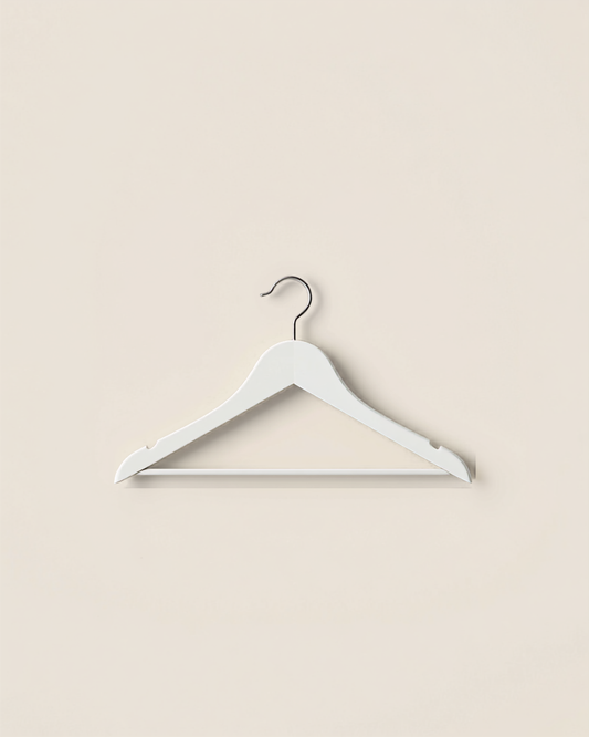 LIND Everyday Hanger Set for a calm laundry room setup.