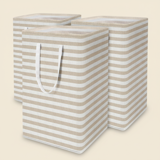 LIND Collapsible Laundry Baskets, set of 3
