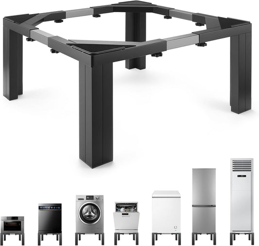 Stainless Steel Laundry Pedestal,11 in Tall Universal Washing Machine Pedestals,Portable Washer and Dryer Stand Adjustable 21-29 in Heavy Duty Square Pedestal Stand for Fridge Washer and Dryer