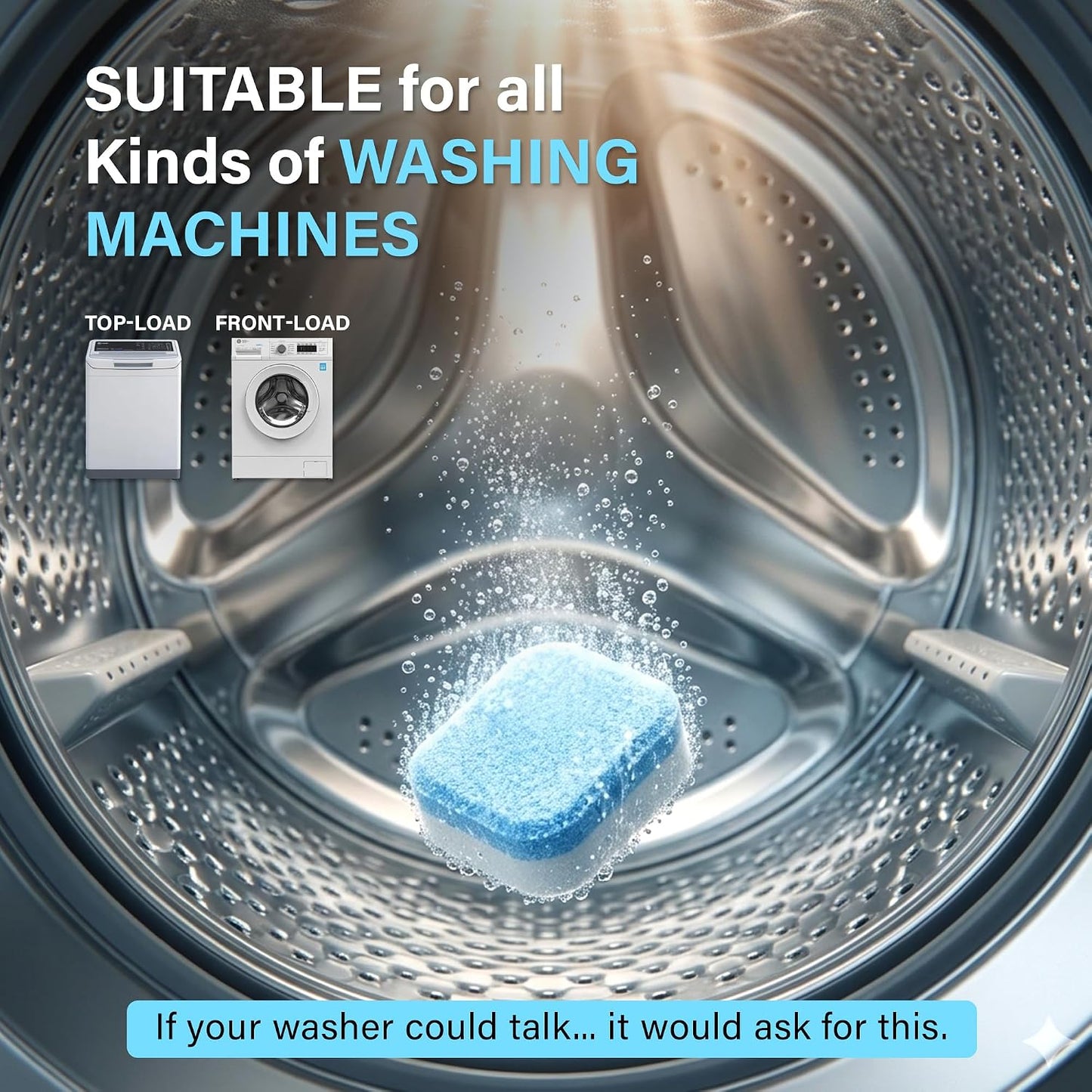 Washer Cleaner Tablets, 24 Count, 1 Year Supply