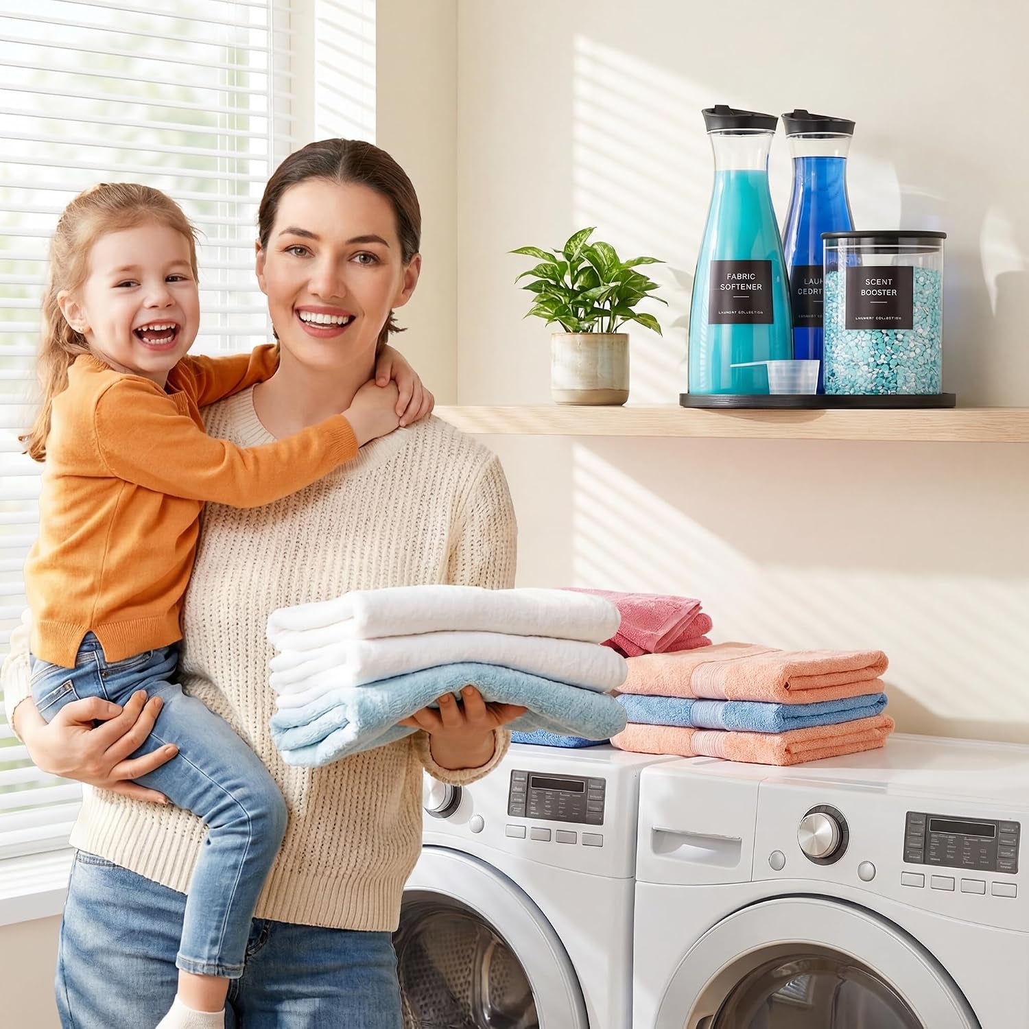 2+1 Pack Laundry Detergent Dispenser & Laundry Pods Container with Tray Black