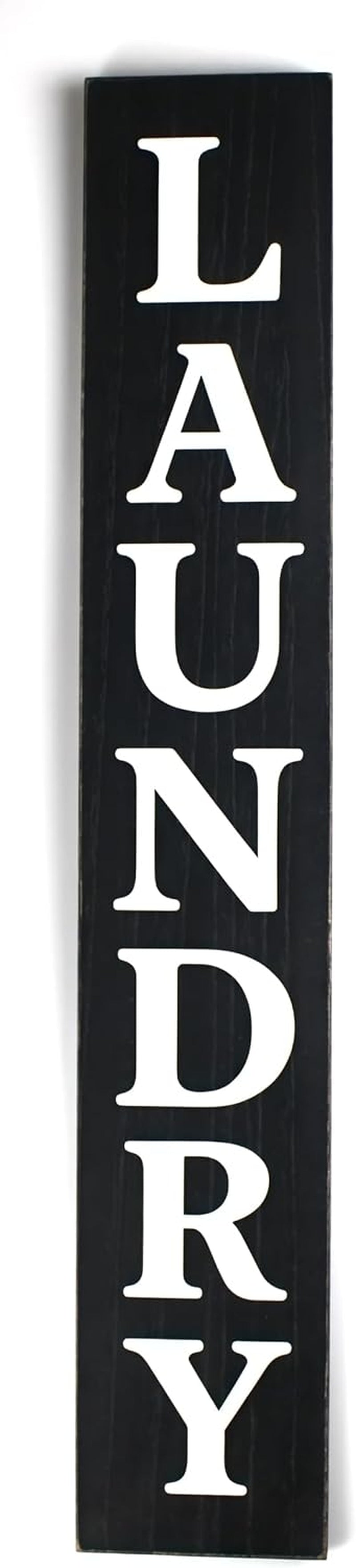 Laundry Room Sign 24In*4In Large Wooden Vertical Laundry Room Decor for Laundry Room Wall, Laundry Room Door, above the Washing Machine, and Laundry Cabinet Decoration