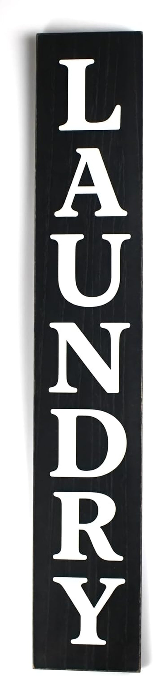 Laundry Room Sign 24In*4In Large Wooden Vertical Laundry Room Decor for Laundry Room Wall, Laundry Room Door, above the Washing Machine, and Laundry Cabinet Decoration