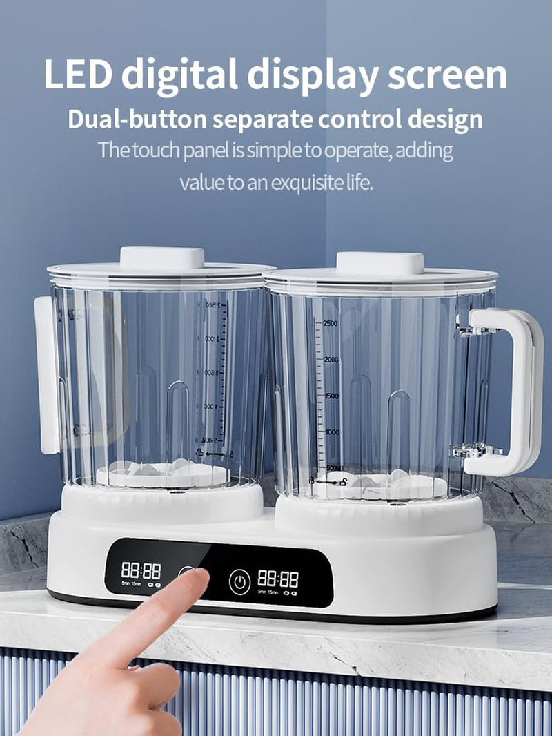 Portable Mini Washing Machine for Underwear, 2.5L*2 Underwear Washing Machine 8000Mah Rechargeable Battery–Deep Cleans Socks & Baby Clothes Ideal for Travel, Dorm & RV