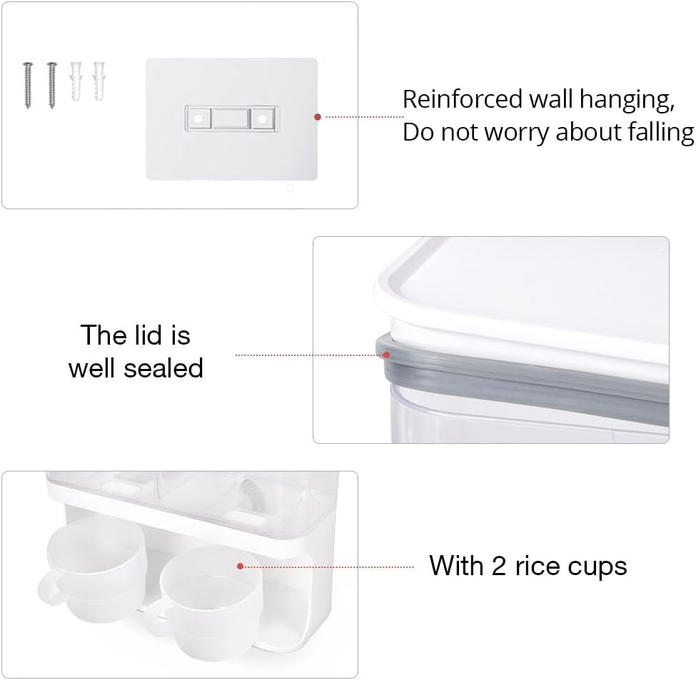 Wall-Mount Laundry Bead & Powder Dispenser – 6 lb Capacity, White