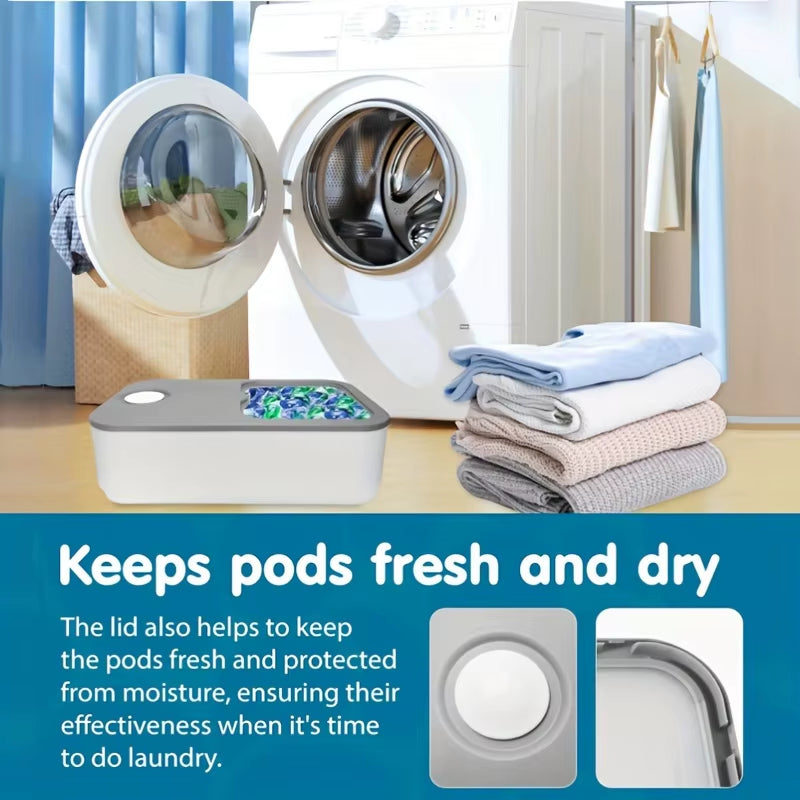 Laundry Pod Container with Sliding Lid – Holds up to 150 Pods