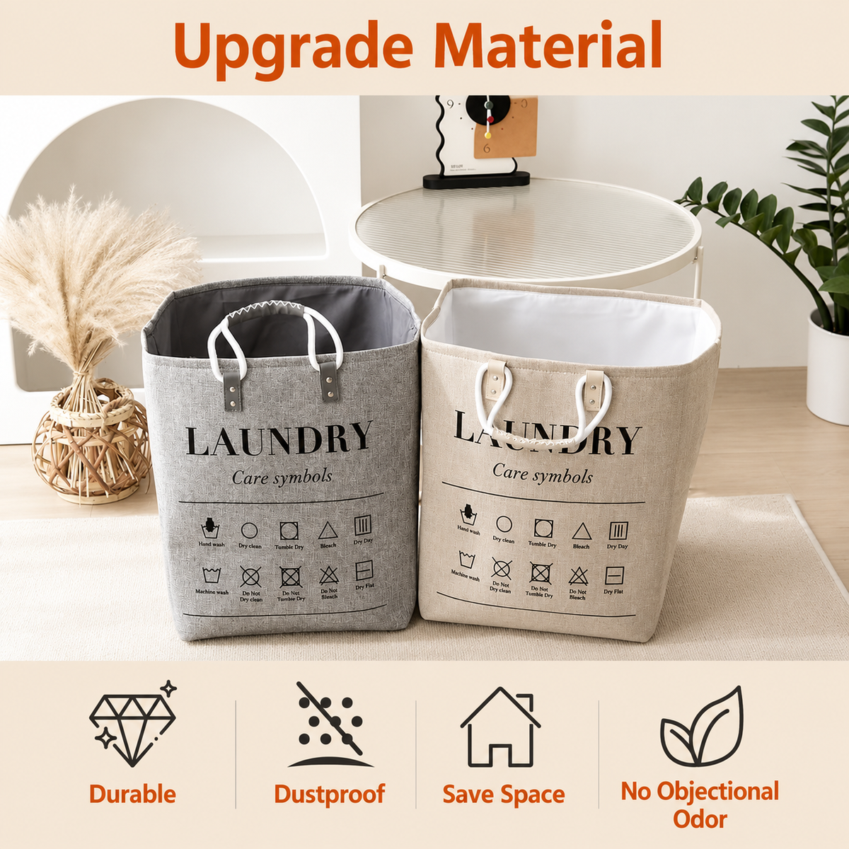 LIND Foldable Laundry Basket, alternate angle