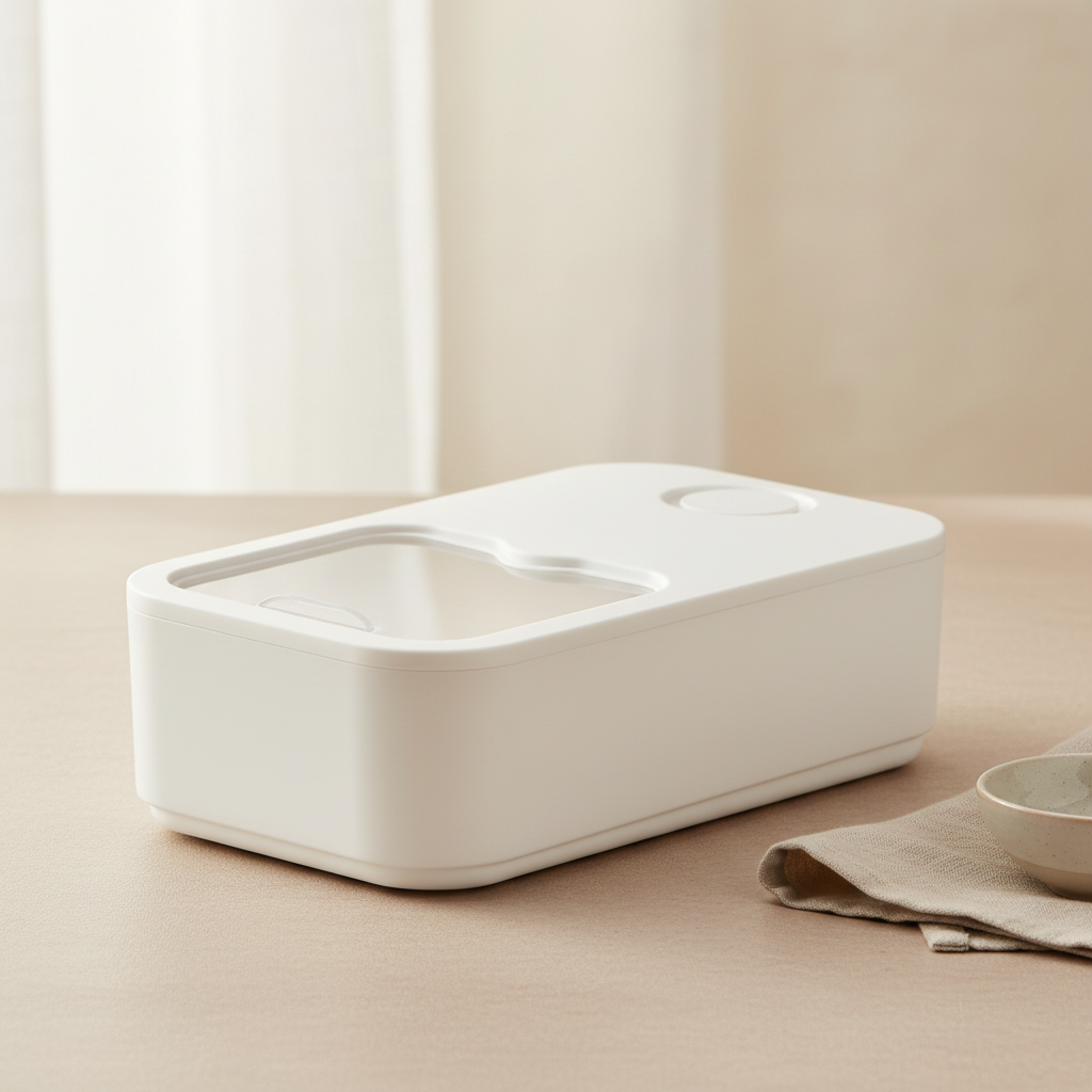 LIND Laundry Pod Container with sliding lid, product view