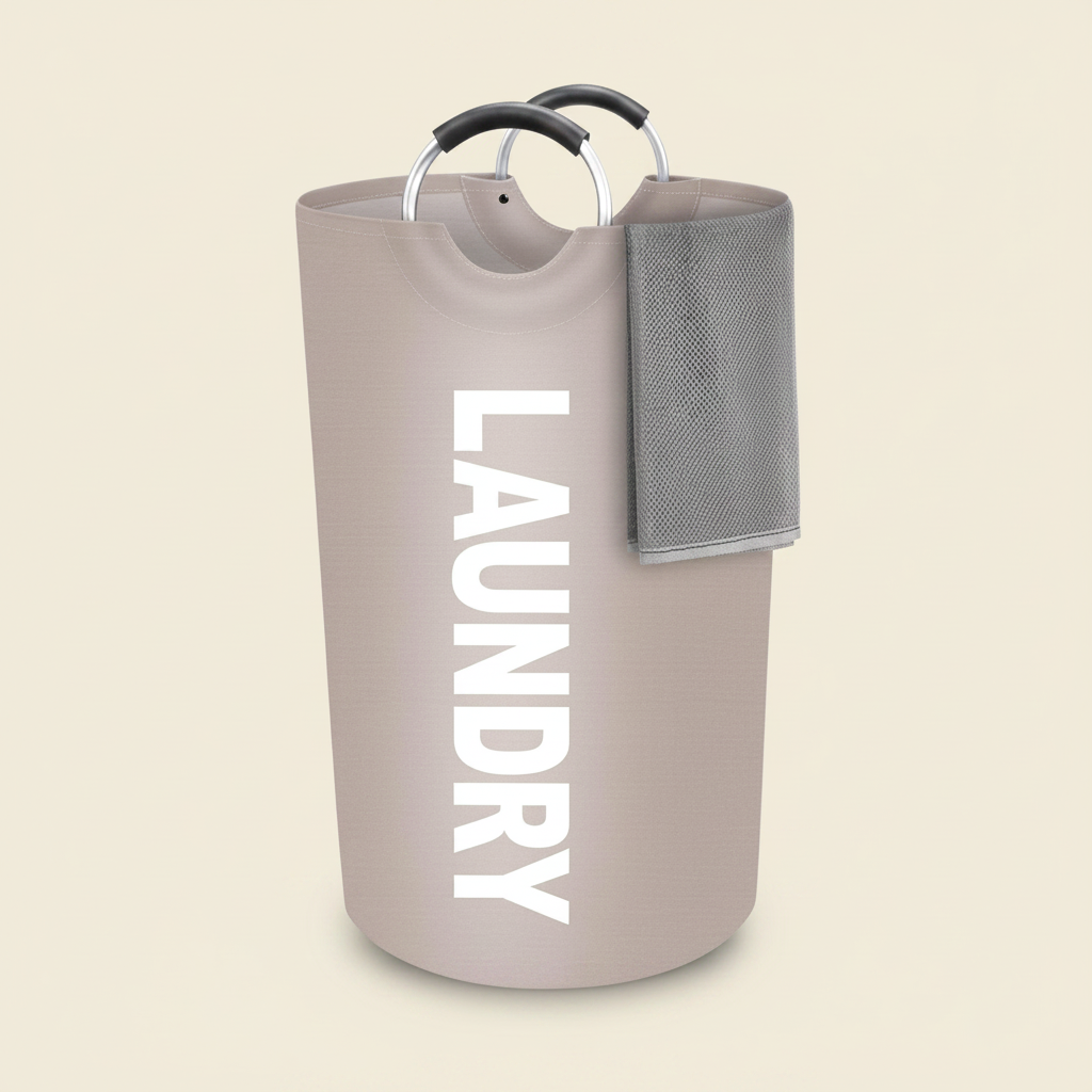 LIND Collapsible Laundry Basket, 90L, product view