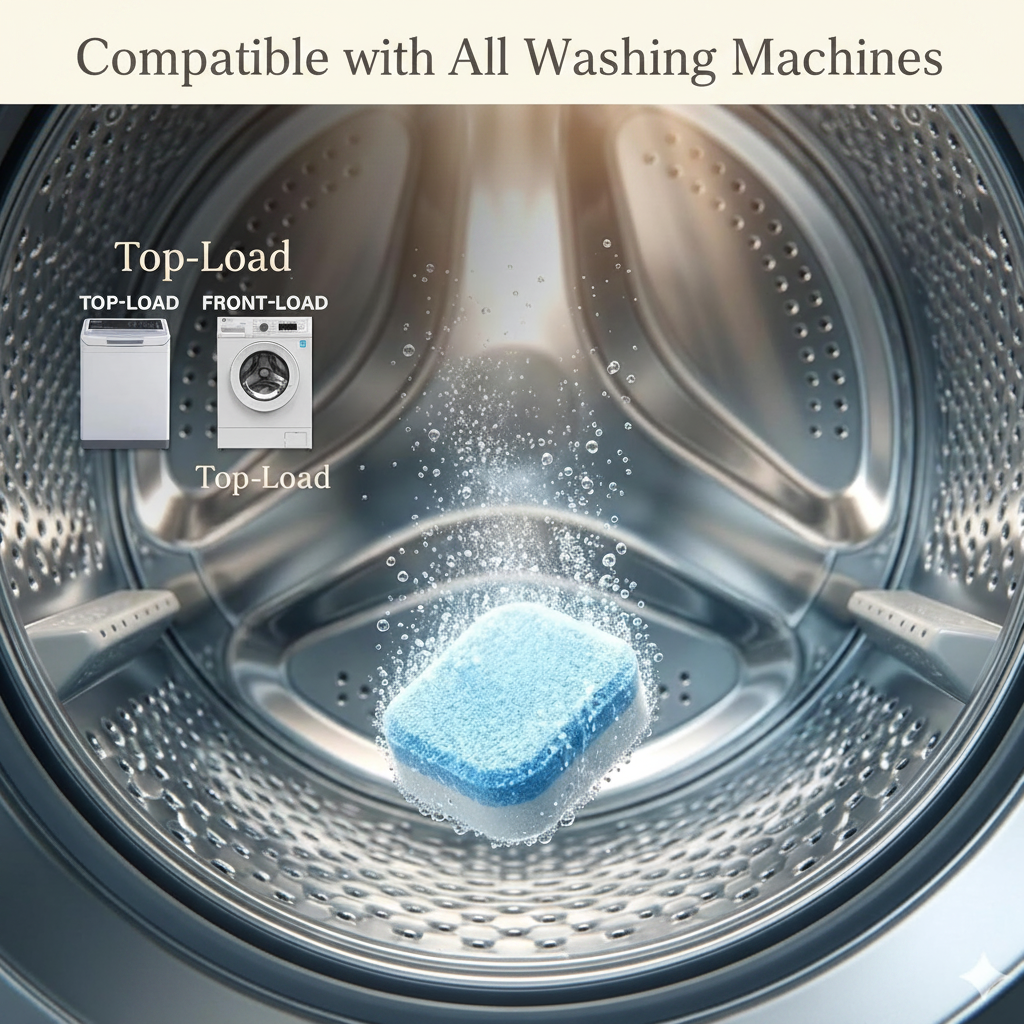LIND Washing Machine Cleaner Tablets, compatible machines