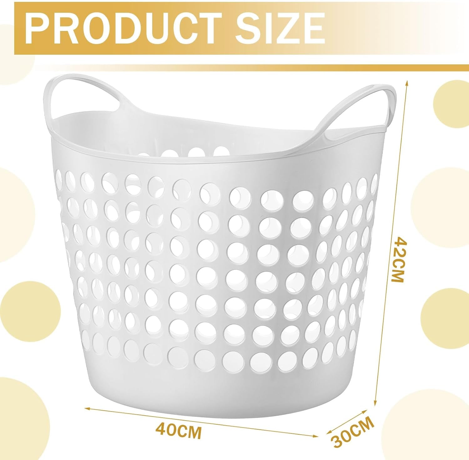 3 Pcs Flexible Laundry Basket Set Carry Portable Flexible Laundry with Carrying Handles White Large Versatile Laundry for Bathroom College Dorm Laundry Room