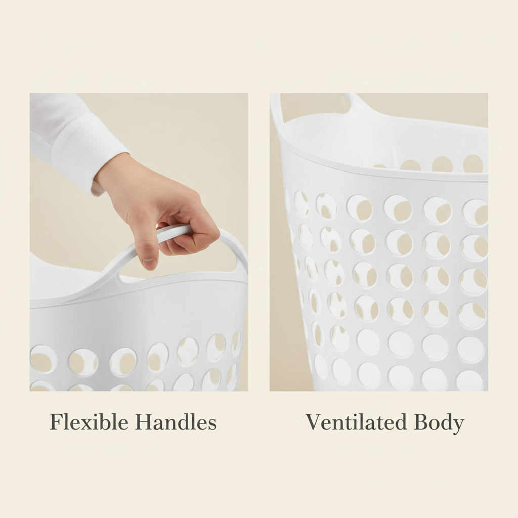 LIND Flexible Laundry Basket, detail view