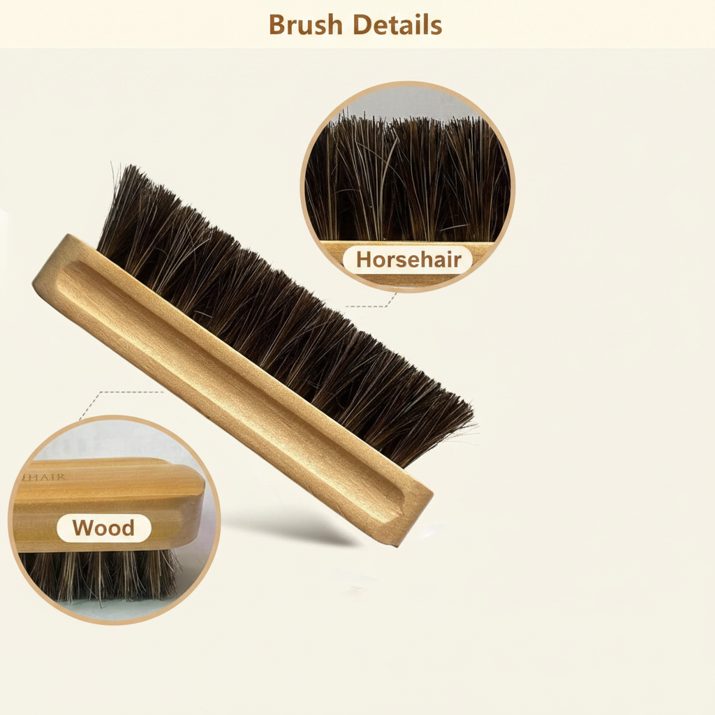 LIND Horsehair Stain Brushes, set of 3, detail view
