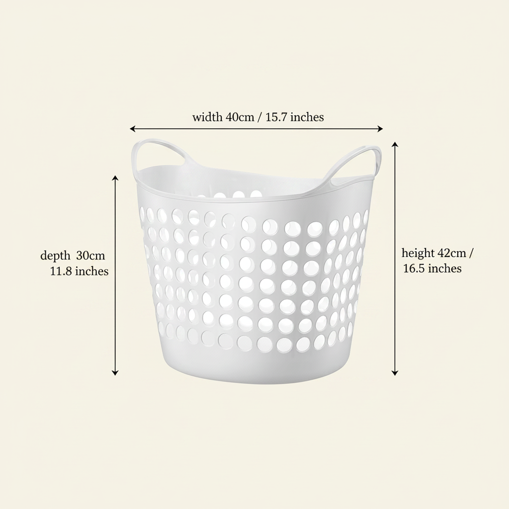 LIND Flexible Laundry Basket, dimensions