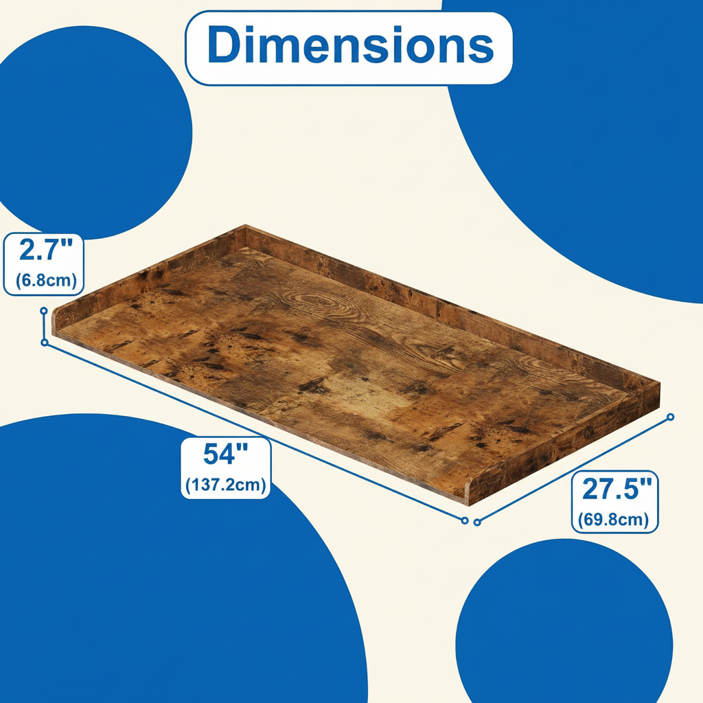 LIND Washer & Dryer Countertop, dimensions