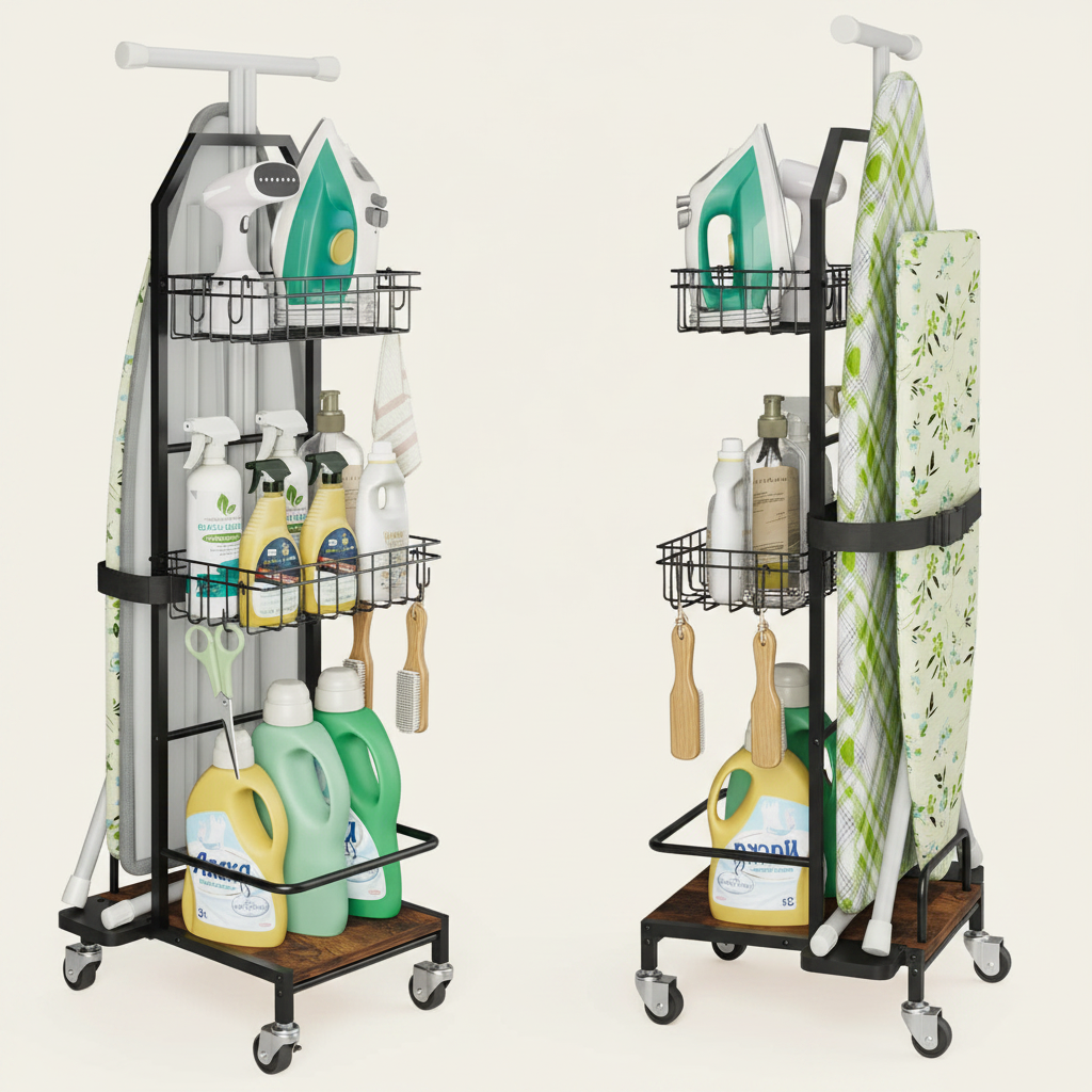 LIND Rolling Ironing Board Holder Cart, product view