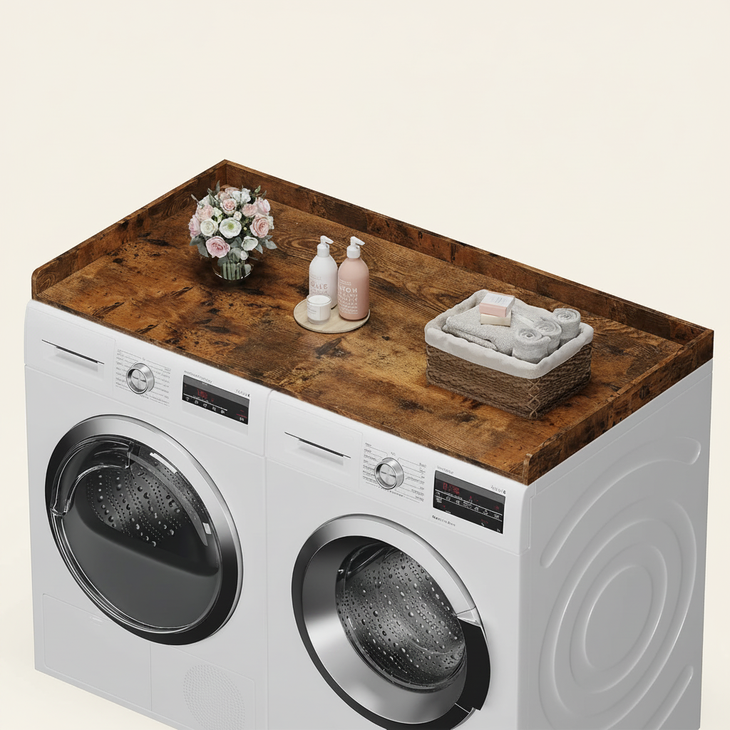 LIND Washer & Dryer Countertop, rustic brown, product view