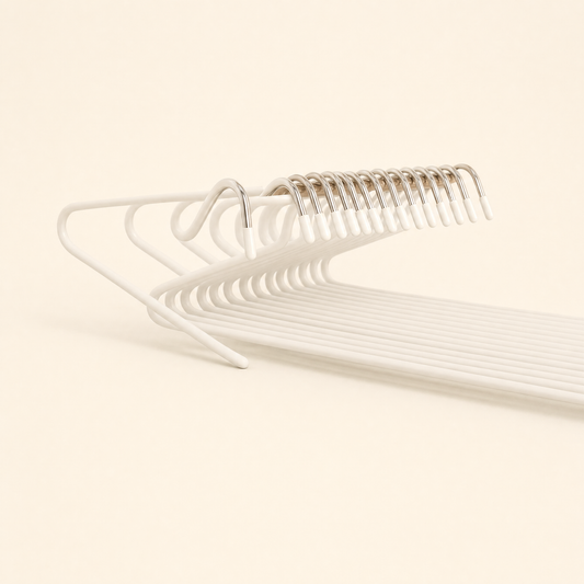 LIND Trouser Hanger Set for a calm laundry room setup.