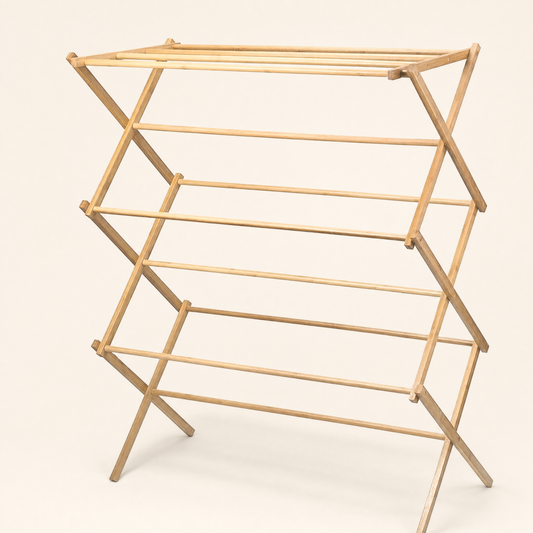 LIND Laundry Room Set — The Folding Rack wooden drying stand
