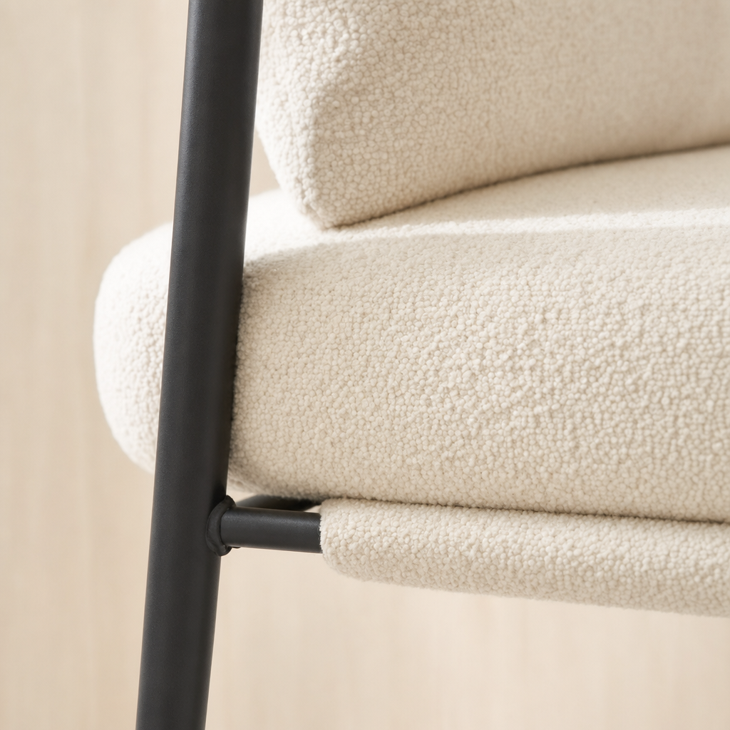 LIND Fold Chair close-up image for a calm laundry room setup.