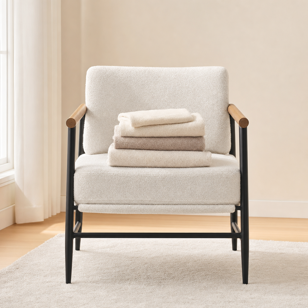 LIND Fold Chair scale image for a calm laundry room setup.