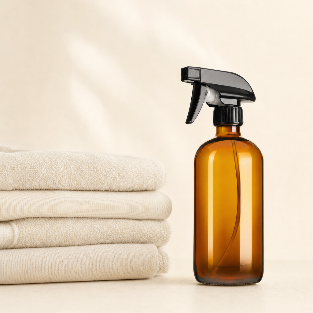 LIND Amber Spray scale image for a calm laundry room setup.