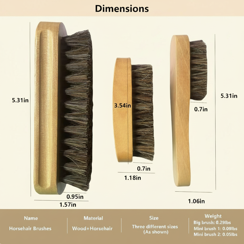 Horsehair Brushes Dimensions - LIND