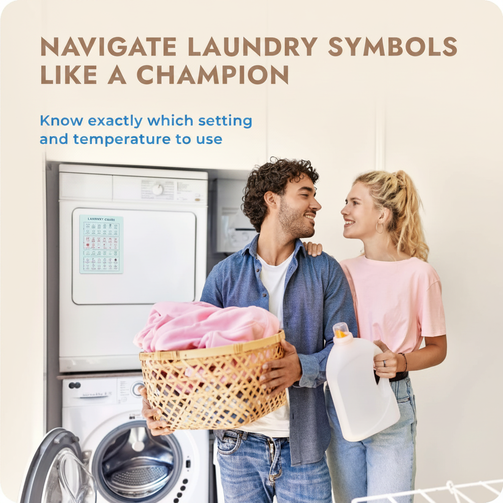 LIND Laundry Symbols Guide Magnet, lifestyle view
