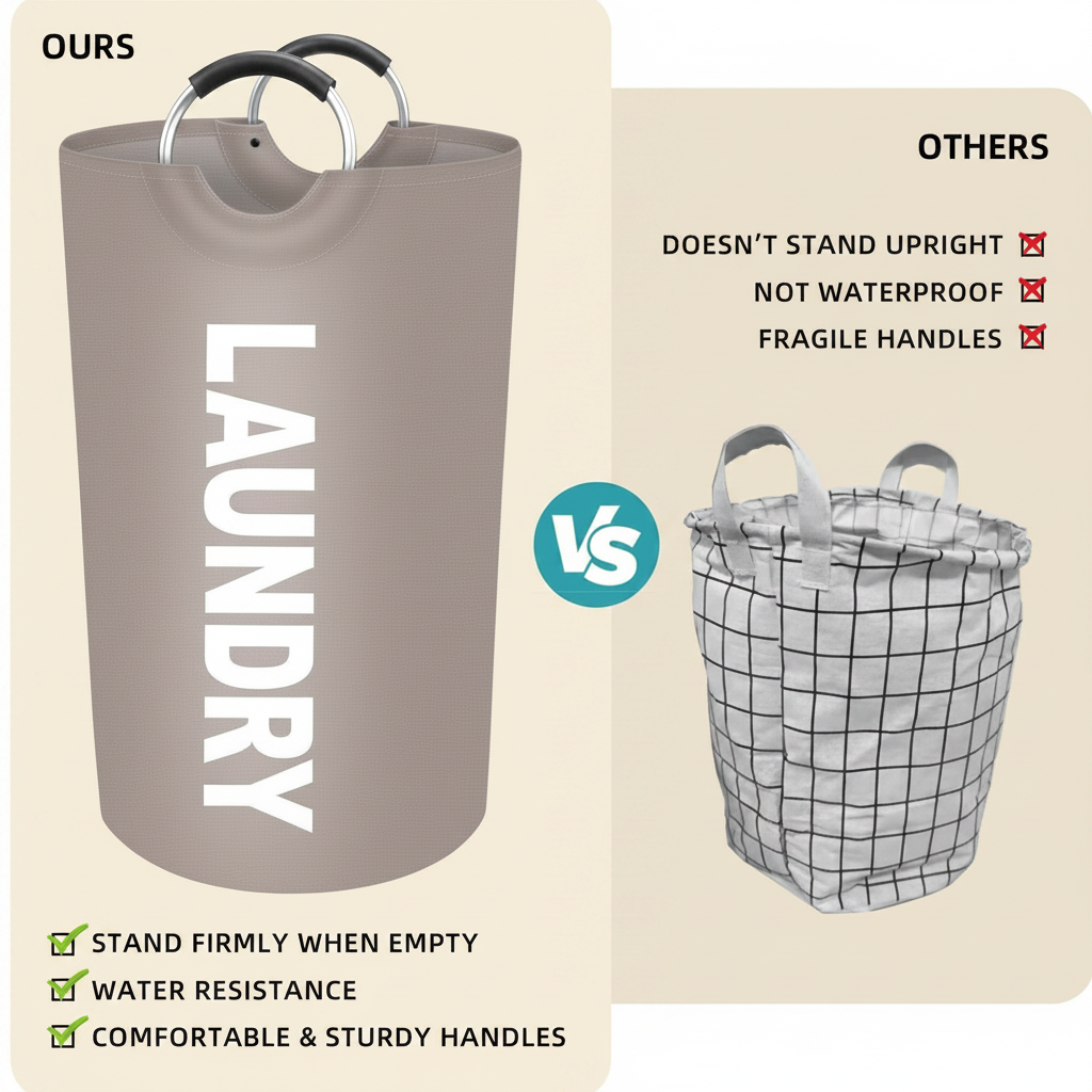 LIND Collapsible Laundry Basket, capacity comparison