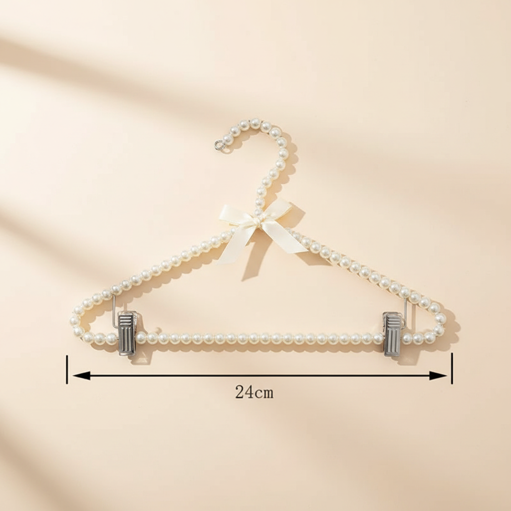 Pearl Clip Hanger 24cm with dimensions
