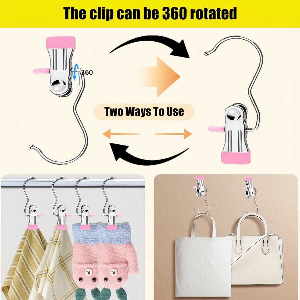 LIND Boot & Trouser Hanger Clips, rotation detail
