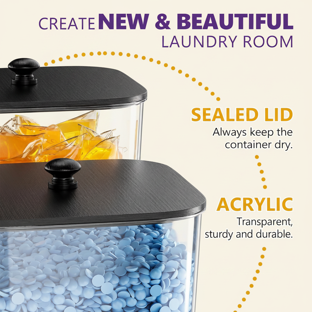 LIND Laundry Pod Jars, sealed lid detail