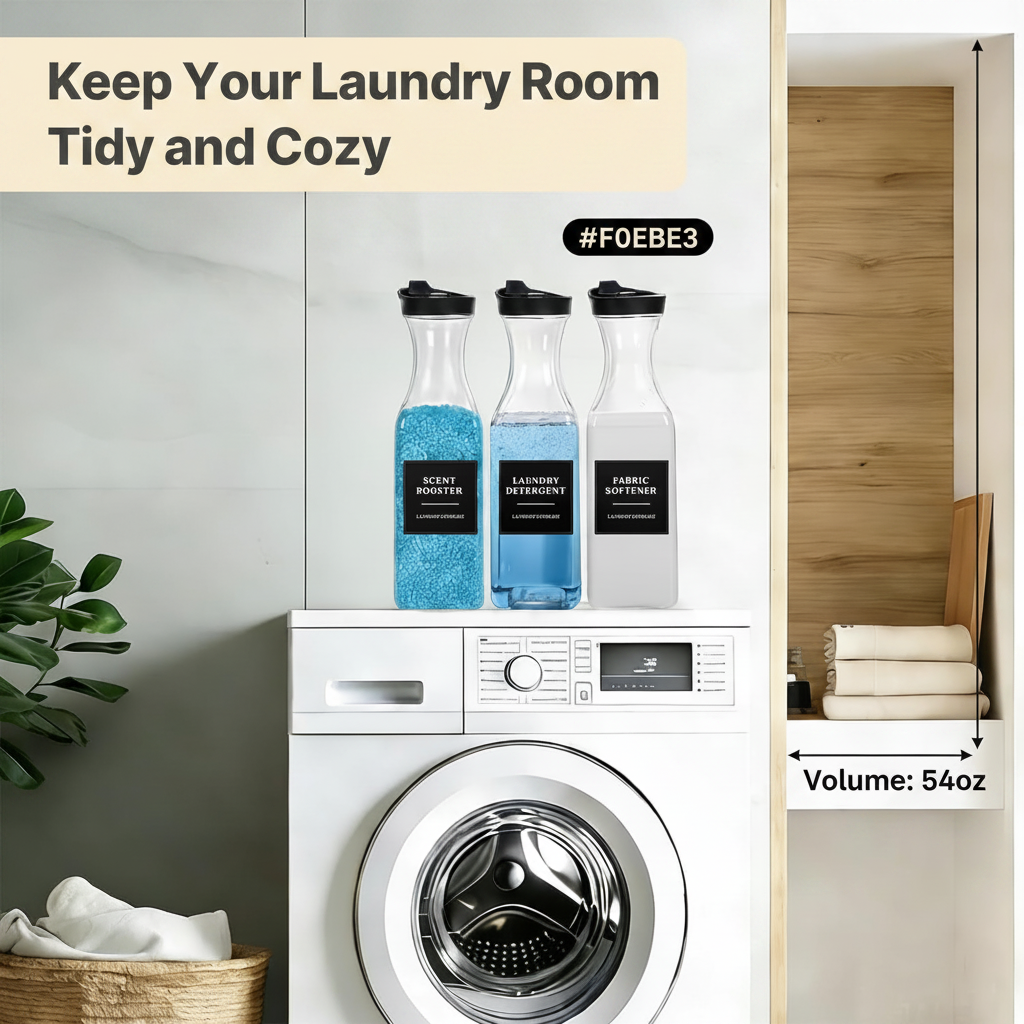 LIND Laundry Detergent Dispenser Set of 3, size comparison