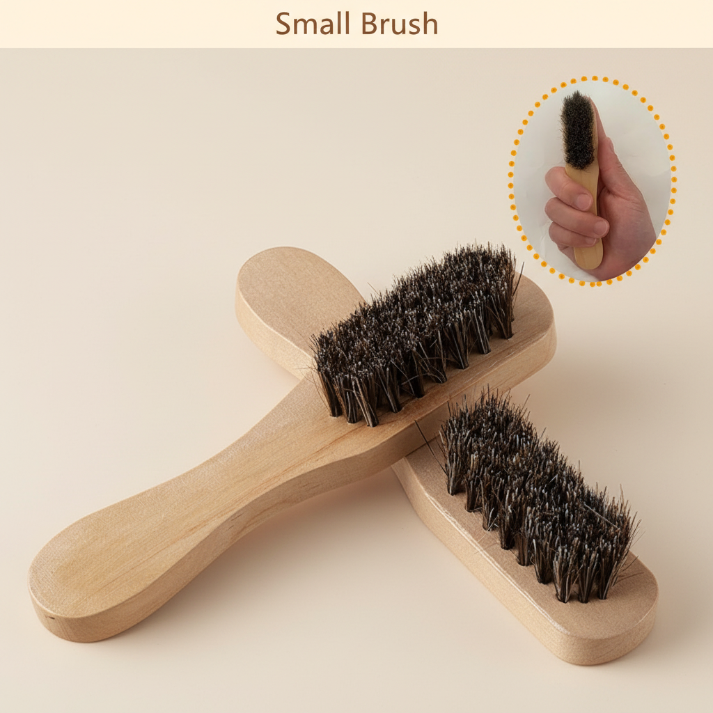 LIND Horsehair Stain Brushes, compact size